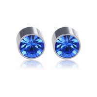 New Color Diamond Titanium Steel Magnetic Stud Earrings sku image 3