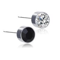 New Color Diamond Titanium Steel Magnetic Stud Earrings sku image 10