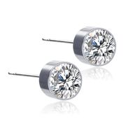 New Color Diamond Titanium Steel Magnetic Stud Earrings sku image 12
