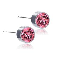New Color Diamond Titanium Steel Magnetic Stud Earrings sku image 14