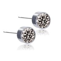 New Color Diamond Titanium Steel Magnetic Stud Earrings sku image 16