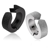Simple Solid Color Titanium Steel Frosted Ear Clips sku image 1