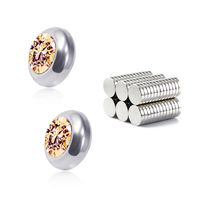 Fashion Color Diamond Stainless Steel Non-pierced Earrings sku image 6