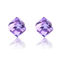 Fashion Cube Color Zircon Magnetic Earrings sku image 11