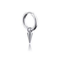 Fashion Stainless Steel Tassel Single Point Cone Earrings Single sku image 1
