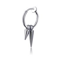 Fashion Stainless Steel Tassel Single Point Cone Earrings Single sku image 10