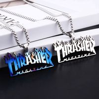 European And American Street Hiphop Hip-hop Pendant Thrasher Colorful Necklace main image 1
