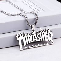 European And American Street Hiphop Hip-hop Pendant Thrasher Colorful Necklace main image 5