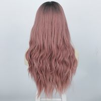 Wigs European And American Ladies Wigs Two-color Bangs Qi Bangs Long Curly Hair Big Wave Head Cover Chemical Fiber Wigs Wigs main image 5