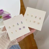 Early Spring Tulip Earrings Set Niche Design 2022 New Trendy Ins Style Student Mini Earrings Female main image 1