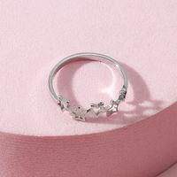 Fashion Simple Stainless Steel Hollow Five-pointed Star Ring main image 3