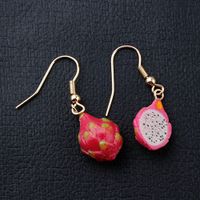 New South Korea Dongdaemun Personality Cute Fruit Earrings Women's Ear Hook Earrings Asymmetric Earrings sku image 3