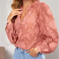 Damen Plus Size Damen Shirt Frühling Und Herbst Temperament Pendler Pullover Langarm Chiffon Shirt Damen Shirt Top sku image 7