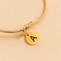 Wholesale Jewelry Simple Style Letter Alloy Gold Plated main image 3