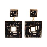 Neue Quadratische Hohle Hängende Ohrringe Des Geometrischen Farbdiamanten sku image 2