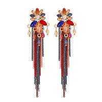 New Geometric Color Tassel Tassel Earrings sku image 1