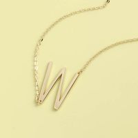 Light Luxury Simple Capital Letter W Sterling Silver S925 Necklace main image 1