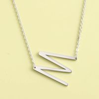 Light Luxury Simple Capital Letter W Sterling Silver S925 Necklace main image 3
