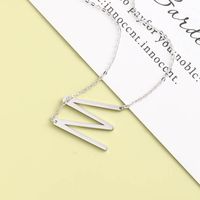 Light Luxury Simple Capital Letter W Sterling Silver S925 Necklace sku image 2