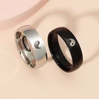Fashion Fashion Jewelry Stainless Steel Yin Yang Eye Couple Ring sku image 1