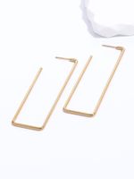 1 Piece Fashion Rectangle Plating 201 Stainless Steel 18K Gold Plated Earrings main image 2