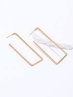 1 Piece Fashion Rectangle Plating 201 Stainless Steel 18K Gold Plated Earrings main image 3
