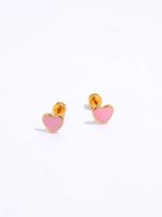 1 Piece Ear Cartilage Rings & Studs Fashion Heart 201 Stainless Steel Plating 18K Gold Plated main image 1