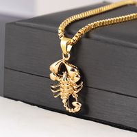 Fashion Ornament Gold Simple Alloy Scorpion Shaped Necklace main image 2