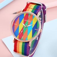 Lady Rainbow Lingge Alloy Nonwoven Kids Watches main image 1