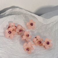 Sweet Style Jelly Color Mini Rhinestone Resin Small Flower Claw Clip Hair Clip main image 1
