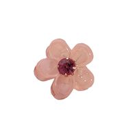 Sweet Style Jelly Color Mini Rhinestone Resin Small Flower Claw Clip Hair Clip main image 4