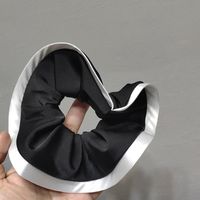 Korean Style Textured Satin Black And White Hair Rope Hair Accessories main image 2