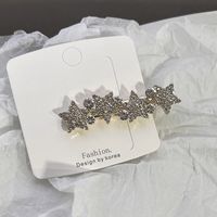 Perle Fünf-stern Legierung Seite Clip Süße Strass Haarnadel Kopfschmuck sku image 3