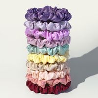 Satin Tissu Bandeau Femelle Caoutchouc Bandes Simple Coiffe Cheveux Accessoires Ensemble En Gros sku image 8