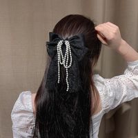 Fashion Black And White Lace Bow Star Hairpin Handmade Lock Edge Barrettes main image 5