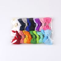 Simple Solid Color Children Thread Handmade Hair Clip 20 Pieces Set main image 3