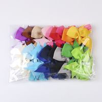 Simple Solid Color Children Thread Handmade Hair Clip 20 Pieces Set main image 1