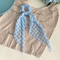 Summer New Small Floral Long Streamer Fabric Blue Hair Accessories sku image 4