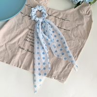 Summer New Small Floral Long Streamer Fabric Blue Hair Accessories sku image 5