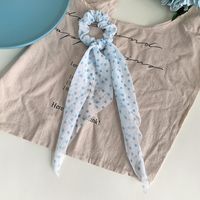 Summer New Small Floral Long Streamer Fabric Blue Hair Accessories sku image 6
