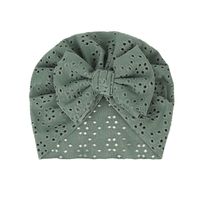 Summer Cute Children's Hat Solid Color Bow Breathable Hole Hat main image 2
