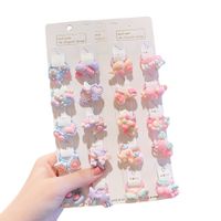 Cute Style Cartoon Flower Bows Cake Shape Children's Hair Scrunchies 40 Pcs main image 4