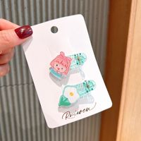 New Style Children's Cartoon Rabbit Flower Transparent Hairpin sku image 6