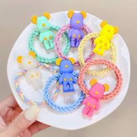 Fashion Spring Color Bear Shaped Cute Cartoon Ponytail Hair Ring High Elastic Headdress main image 4