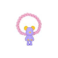 Fashion Spring Color Bear Shaped Cute Cartoon Ponytail Hair Ring High Elastic Headdress main image 5