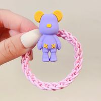 Fashion Spring Color Bear Shaped Cute Cartoon Ponytail Hair Ring High Elastic Headdress sku image 3