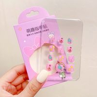 Children's Nail Baby Princess Waterproof Cartoon Safe Non-toxic Finger Stickers sku image 7