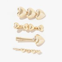 Spring And Summer Sweet Barrettes Metal Heart Shaped Duckbill Clip Female main image 3