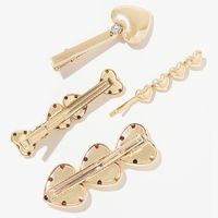 Spring And Summer Sweet Barrettes Metal Heart Shaped Duckbill Clip Female main image 2