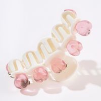 Fashion Transparent Pink Peach Shaped Hair Claw  Hairware main image 5